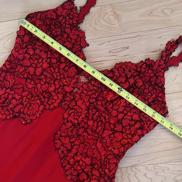 RED DRESS Prom Evening CUSTOM MADE Diane von Furstenberg, as seen on Gigi Hadid - Picture 12 of 15